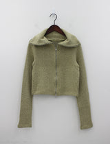 ボカシニットビッグカラーカーディガン / Bokashi Knit Big Collar Cardigan (2color)