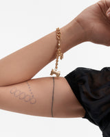 Ribbon gold chain bracelet