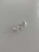 [92.5silver] マットサークルワンタッチピアス