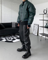 レザーボンディングジャンパー/PS Chief Leather Bonding Jumper (3 colors)
