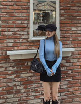 ダブルボタンコーデュロイスカートパンツ