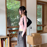 Papi Two-Way reversible Balletcore Ribbon Long-Sleeved Knitwear