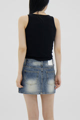 ローライズジーンズスカート / Low Rise Jean Jean Skirt