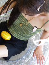 Simi ribbon hair pin (Gold / Select side) 
