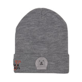 [UNISEX] RIBBED-KNIT BEANIE (Grey) (6655658492022)