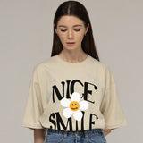 ナイススマイルロゴフラワーショートスリーブTシャツ / NICE SMILE Logo Flower Short Sleeve Tee