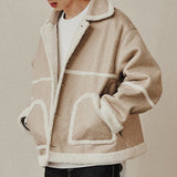 ミニマルムートンジャケット/MINIMAL MOUTON JACKET_OATMEAL