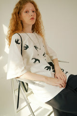 SWALLOW T-SHIRTS WHITE (6635882840182)