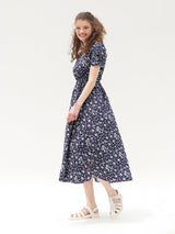パフスリーブワンピース/JOLIE PUFF SLEEVES ONEPIECE_NAVY