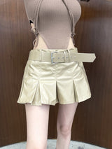 コーティングミニプリーツスカート / 939. Coating mini pleats skirt (2color)