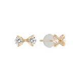 miniGOLD Mini Ribbon Cubic Stud Earrings ECOM4540