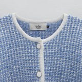 (JK-2926)BOUCLE TWEED-LIKE KNIT JACKET