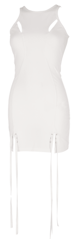 リンクドアイレットドレス / [Seow] Linked eyelet dress, white