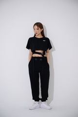 スクエアバックルショートスリーブTシャツ / TOP(9367) Square Buckle Short Sleeve T-shirt
