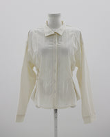スリムボタンシャツ/Slim button shirt (2color)