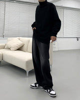 ラグランハイネックオーバーフィットスウェットシャツ/SI Raglan high neck overfit sweatshirt (2 colors)