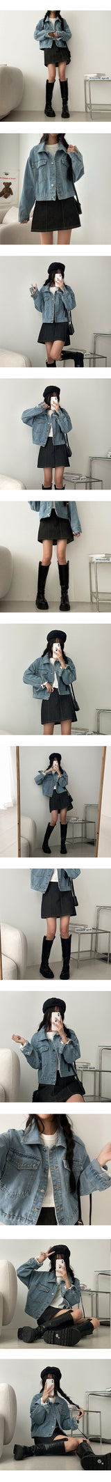 Bailly cropped jean jacket
