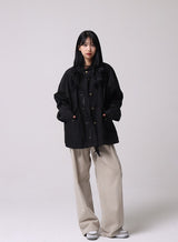 オータムドッグパーカボンバージャケット/Autumn Dog Parka Bomber Jacket_2color