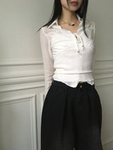 Meto semi bootcut wide denim pants