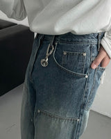 EN Slave Double Nee Denim Pants (2 colors)