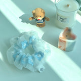 SKYBLUE FLOWER SCRUNCHIE