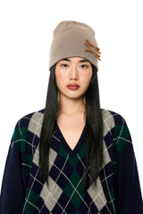 MINI RIBBON BEANIE / BEIGE