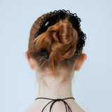 BEADS FRILL SCRUNCHY (BLACK)