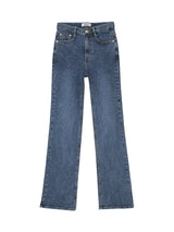 ロングセミブーツカットデニムパンツ / W52 LONG SEMI BOOTS CUT DENIM PANTS_MEDIUM BLUE