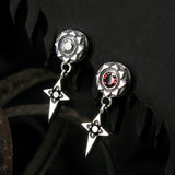 サンライト430-D2ガーネットシルバーイヤリング / Sunlight430-D2 Garnet silver earring (4593409196150)