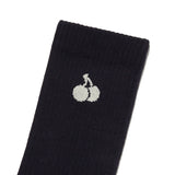 モノチェリーカラーコンビネーションソックス／MONO CHERRY COLOR COMBINATION SOCKS [ DARK NAVY]