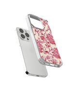[ジェルハード]ヴィンテージ フラワー レッド スマホケース