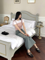 タムミリボンクロップストラップナシ/Tammi Ribbon Cropped Strap Pear