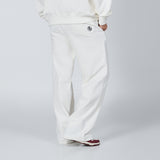 BASIC LOGO NEEDLEWORK SWEAT PANTS CREAM 
