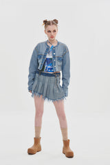 デニムプリーツスカート / DENIM PLEATS SKIRT