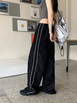 エベルサイドラインワイドロングツーウェイジョガーパンツ / Ebel sideline wide long two-way jogger pants