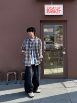 Avant-check hooded shirt  3C
