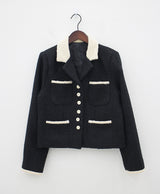 ウールツイードポイントジャケット / Wool Tweed Point Jacket (2color)