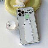 Merry Winter - Happy Winter Snow Couple Phone Case Bead Tok Set 