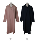 ピュアコットンシャツロングワンピース(4color) (6675024347254)