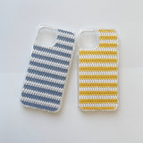 STRIPE HARD JELL CASE - YELLOW