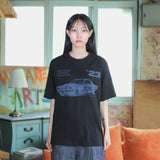 レイジネスカー半袖Tシャツ / LAZINESS CAR T ( BLACK )