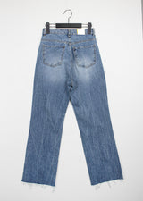 クラックジップアップストレートパンツ/no.3434 crack straight pants