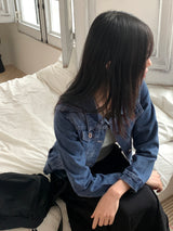 ターンドダメージスリムフィットデニムジャケット