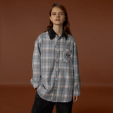 Corduroy Collar Check Shirts (4607201771638)