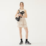 FRILL SLEEVELESS TOP (IVORY) (6579696697462)