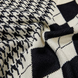 チェックニットベスト / ARGYLE & HOUND CHECK KNIT VEST BLACK