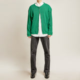 ２WAYジップアップワッフルカーディガン/DAMP 2-WAY ZIP-UP WAFFLE CARDIGAN_GREEN
