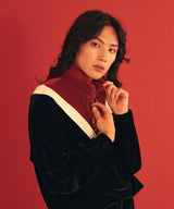 03ベルベットトレーニングジップアップトップ / 0 3 velvet training zip-up top -BLACK (4579923460214)
