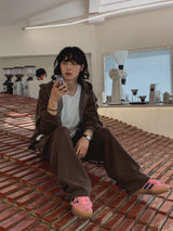 メティピグメントピンタックトレーニングパンツ