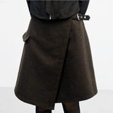 Crohn's woolen midi skirt